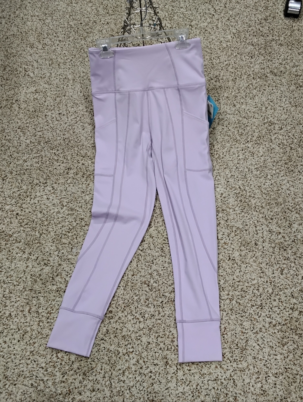 3950 Size Small Free People Movement Lilac High-Waist Seam Detail Leggings NWT.